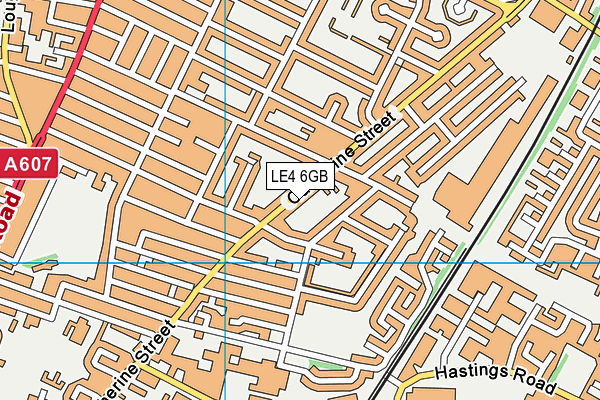 LE4 6GB map - OS VectorMap District (Ordnance Survey)