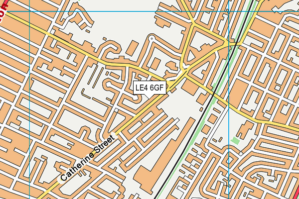 LE4 6GF map - OS VectorMap District (Ordnance Survey)