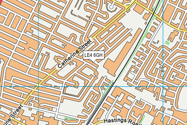 LE4 6GH map - OS VectorMap District (Ordnance Survey)