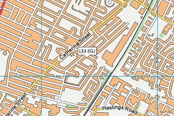 LE4 6GJ map - OS VectorMap District (Ordnance Survey)