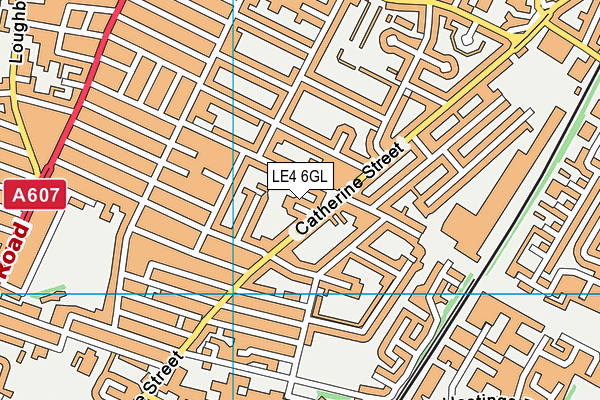 LE4 6GL map - OS VectorMap District (Ordnance Survey)