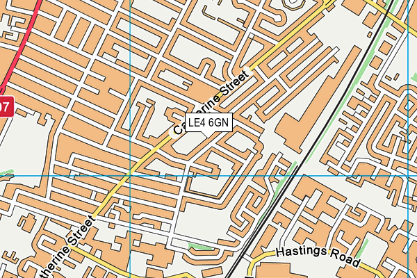 LE4 6GN map - OS VectorMap District (Ordnance Survey)