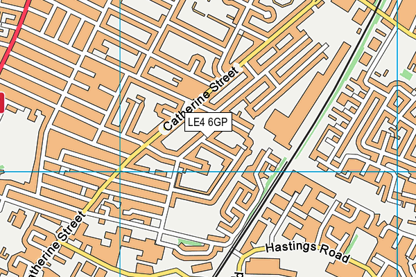 LE4 6GP map - OS VectorMap District (Ordnance Survey)