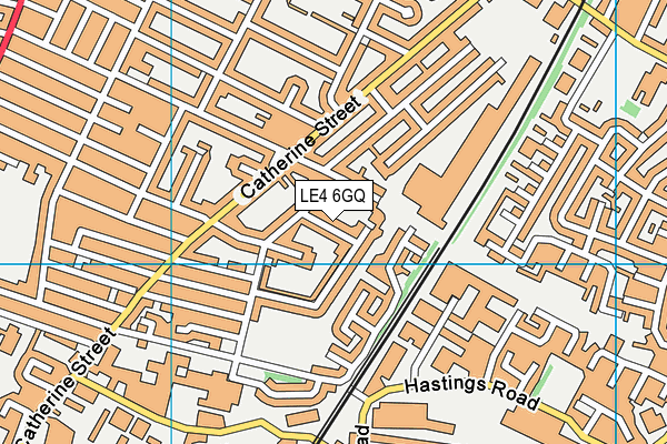 LE4 6GQ map - OS VectorMap District (Ordnance Survey)