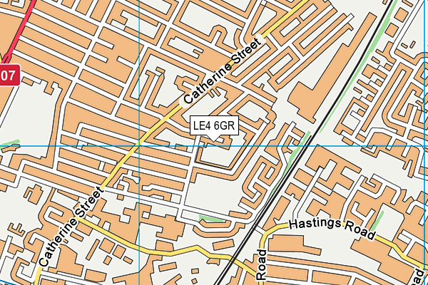 LE4 6GR map - OS VectorMap District (Ordnance Survey)