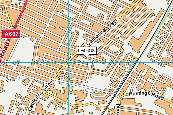 LE4 6GS map - OS VectorMap District (Ordnance Survey)