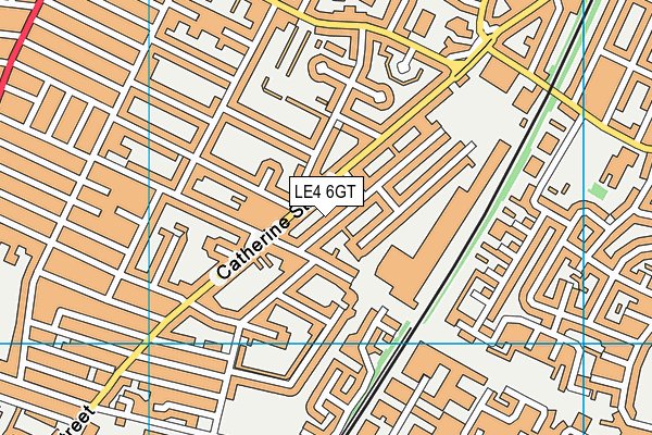 LE4 6GT map - OS VectorMap District (Ordnance Survey)