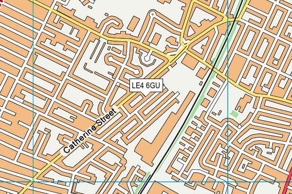 LE4 6GU map - OS VectorMap District (Ordnance Survey)