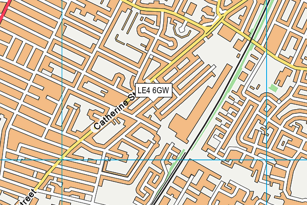 LE4 6GW map - OS VectorMap District (Ordnance Survey)