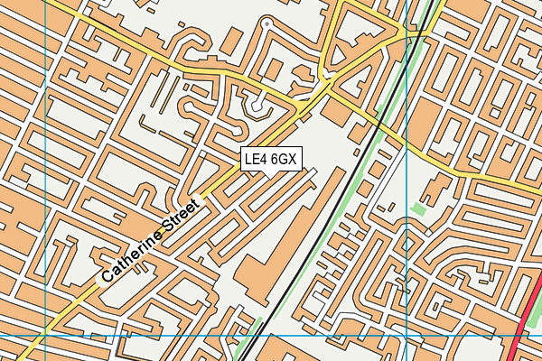 LE4 6GX map - OS VectorMap District (Ordnance Survey)