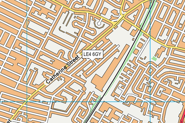 LE4 6GY map - OS VectorMap District (Ordnance Survey)