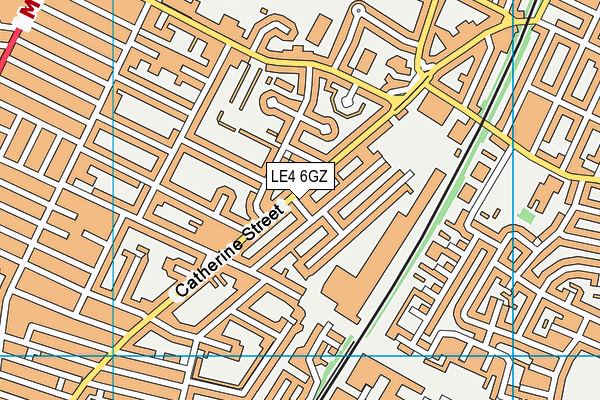 LE4 6GZ map - OS VectorMap District (Ordnance Survey)