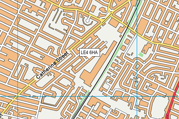 LE4 6HA map - OS VectorMap District (Ordnance Survey)