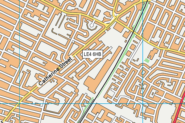 LE4 6HB map - OS VectorMap District (Ordnance Survey)