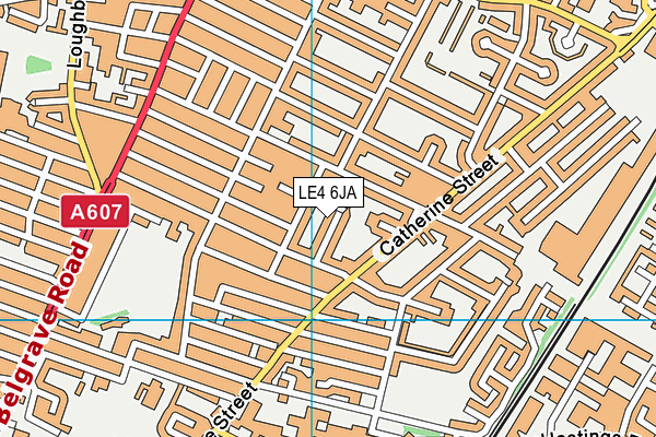 LE4 6JA map - OS VectorMap District (Ordnance Survey)