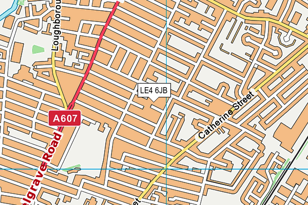 LE4 6JB map - OS VectorMap District (Ordnance Survey)