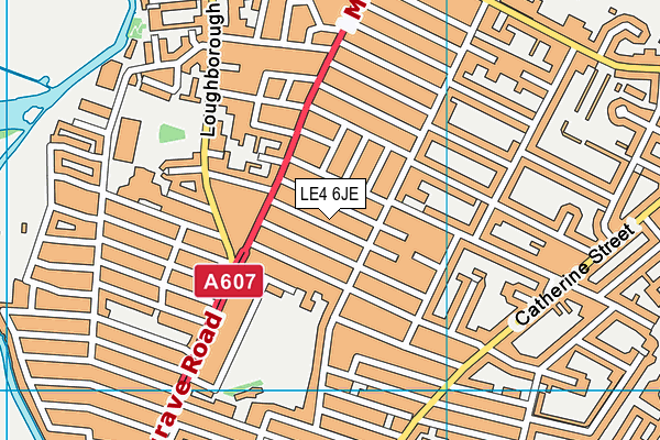 LE4 6JE map - OS VectorMap District (Ordnance Survey)