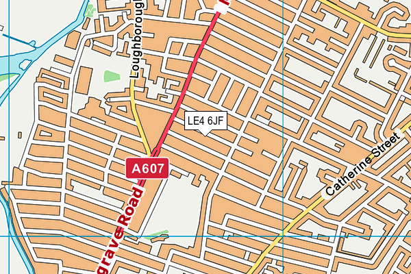 LE4 6JF map - OS VectorMap District (Ordnance Survey)