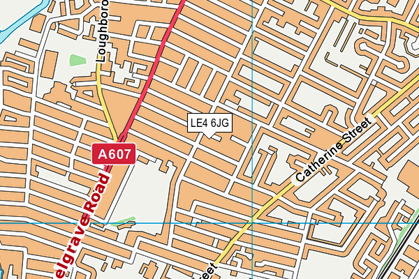 LE4 6JG map - OS VectorMap District (Ordnance Survey)