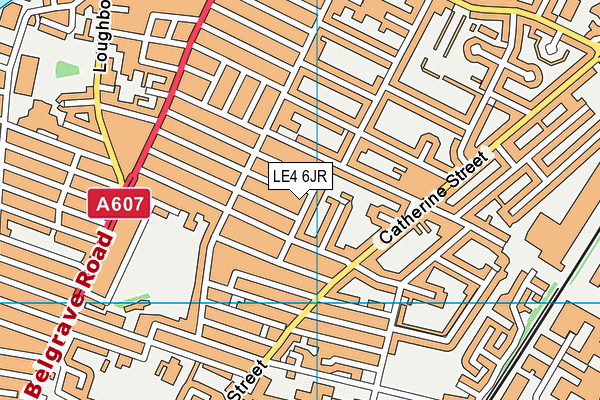 LE4 6JR map - OS VectorMap District (Ordnance Survey)