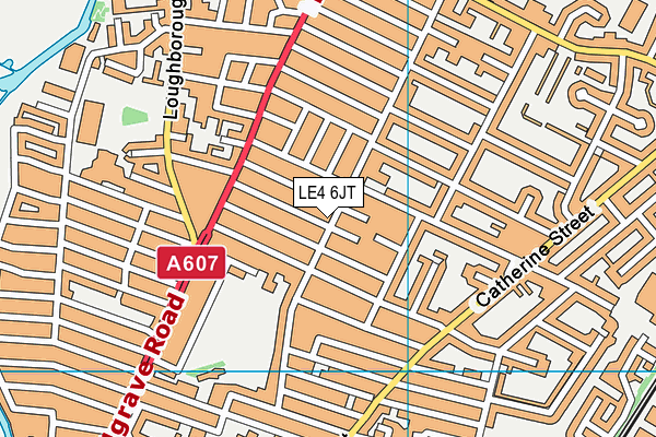 LE4 6JT map - OS VectorMap District (Ordnance Survey)