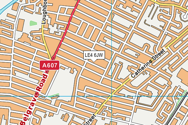 LE4 6JW map - OS VectorMap District (Ordnance Survey)