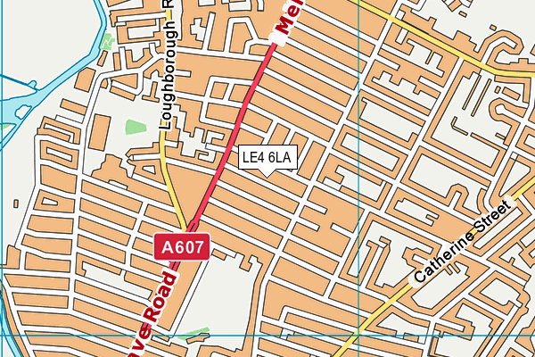 LE4 6LA map - OS VectorMap District (Ordnance Survey)