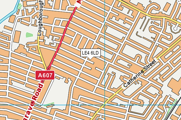 LE4 6LD map - OS VectorMap District (Ordnance Survey)