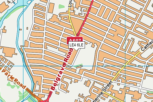 LE4 6LE map - OS VectorMap District (Ordnance Survey)