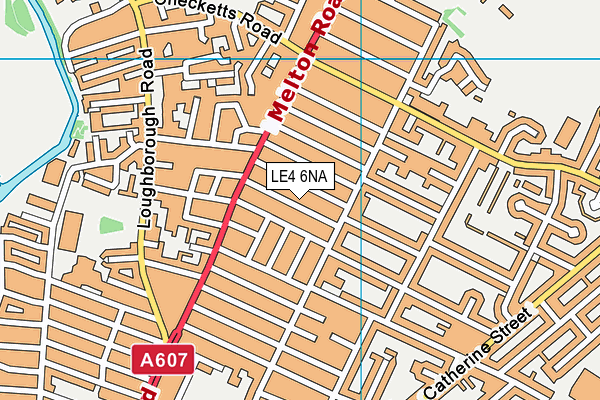 LE4 6NA map - OS VectorMap District (Ordnance Survey)