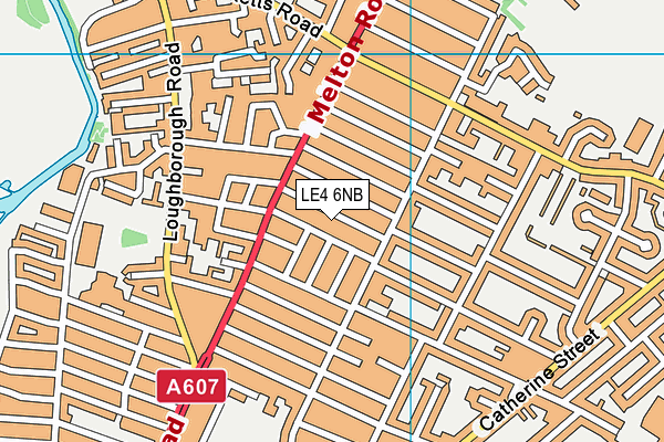 LE4 6NB map - OS VectorMap District (Ordnance Survey)