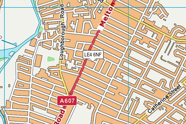 LE4 6NF map - OS VectorMap District (Ordnance Survey)