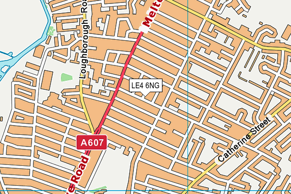 LE4 6NG map - OS VectorMap District (Ordnance Survey)