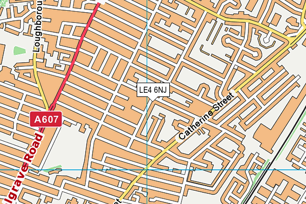 LE4 6NJ map - OS VectorMap District (Ordnance Survey)