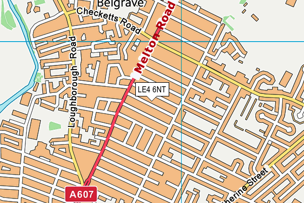 LE4 6NT map - OS VectorMap District (Ordnance Survey)