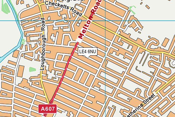 LE4 6NU map - OS VectorMap District (Ordnance Survey)