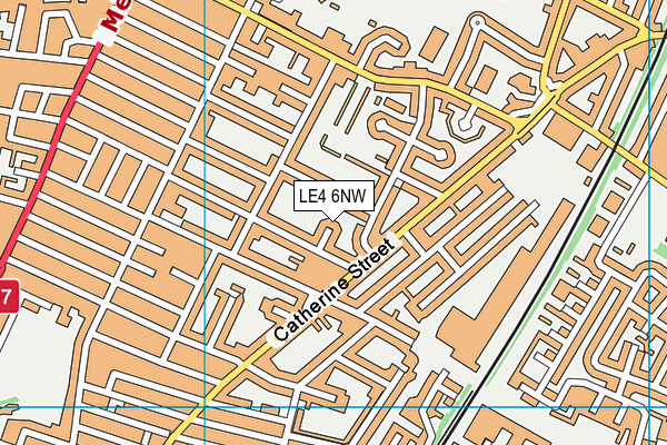 LE4 6NW map - OS VectorMap District (Ordnance Survey)