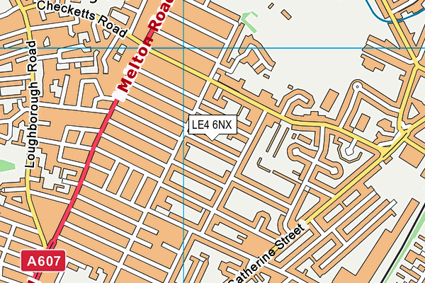 LE4 6NX map - OS VectorMap District (Ordnance Survey)