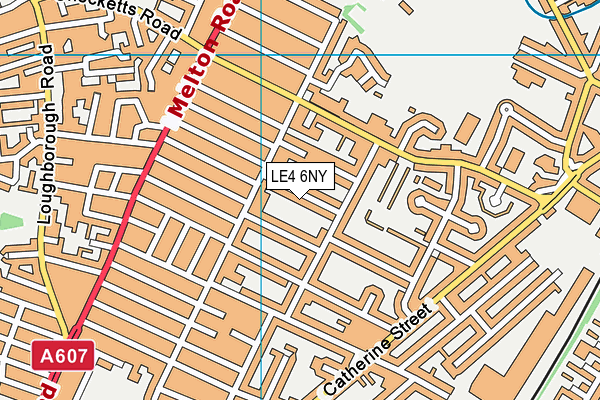 LE4 6NY map - OS VectorMap District (Ordnance Survey)