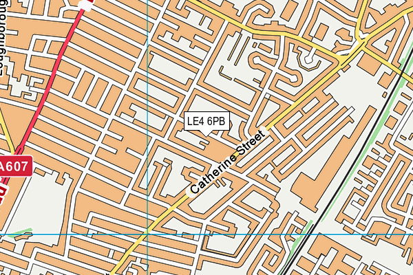 LE4 6PB map - OS VectorMap District (Ordnance Survey)