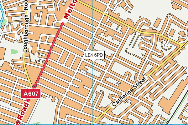 LE4 6PD map - OS VectorMap District (Ordnance Survey)