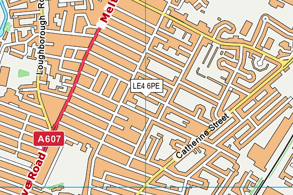 LE4 6PE map - OS VectorMap District (Ordnance Survey)