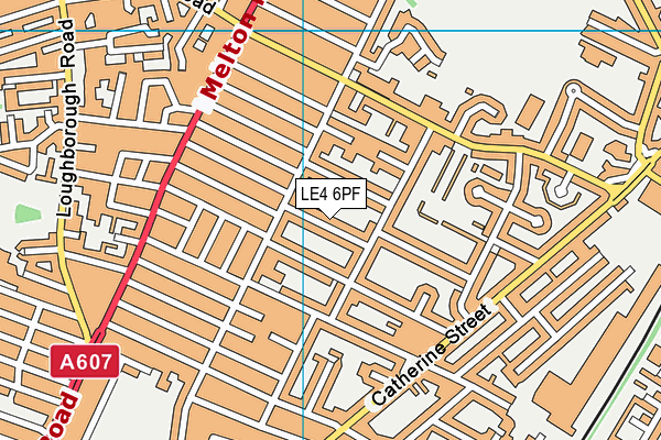 LE4 6PF map - OS VectorMap District (Ordnance Survey)