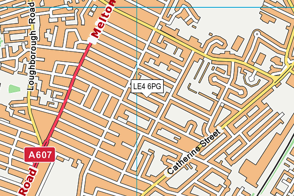 LE4 6PG map - OS VectorMap District (Ordnance Survey)