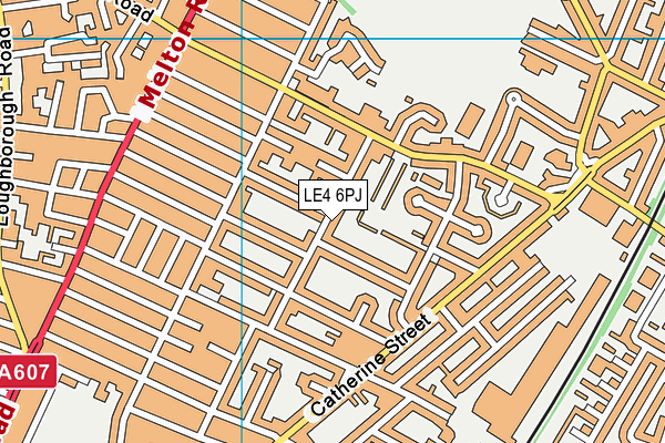 LE4 6PJ map - OS VectorMap District (Ordnance Survey)