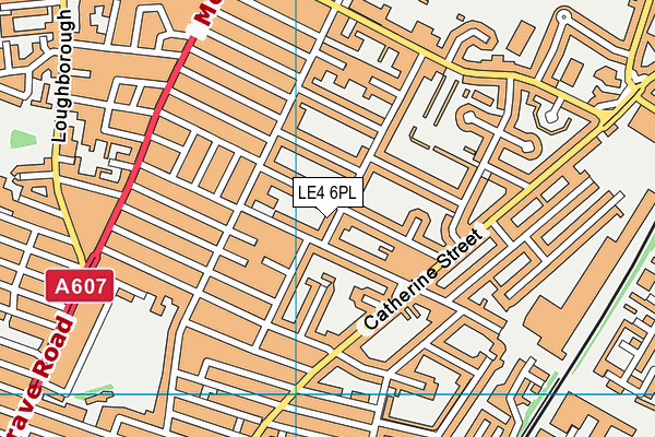 LE4 6PL map - OS VectorMap District (Ordnance Survey)