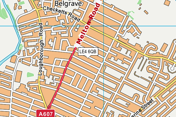 LE4 6QB map - OS VectorMap District (Ordnance Survey)