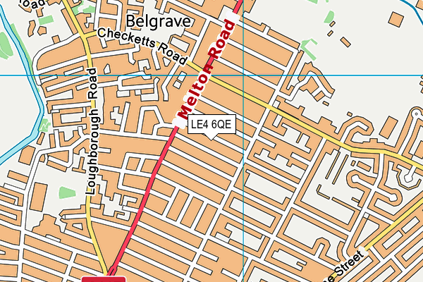 LE4 6QE map - OS VectorMap District (Ordnance Survey)