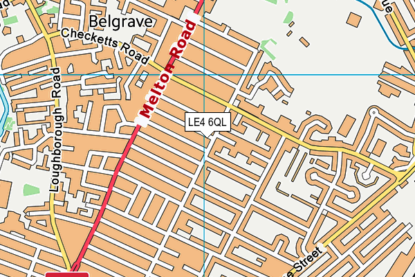 LE4 6QL map - OS VectorMap District (Ordnance Survey)