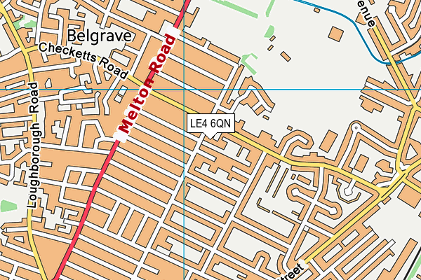 LE4 6QN map - OS VectorMap District (Ordnance Survey)